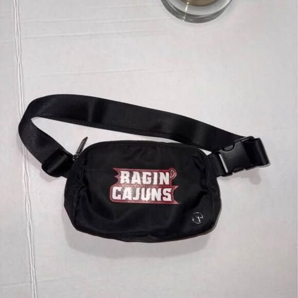 Unbranded Handbags - Pander Louisiana Ragin' Cajuns Belt Bag Black Nylon Waist Pack Crossbody Bag